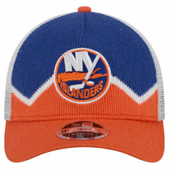 New York Islanders New Era Hockey Sock 9FORTY A-Frame M-Crown Adjustable Trucker Hat - NHL Hats