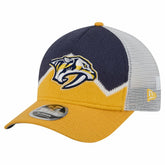 Nashville Predators New Era Hockey Sock 9FORTY A-Frame M-Crown Adjustable Trucker Hat - NHL Hats