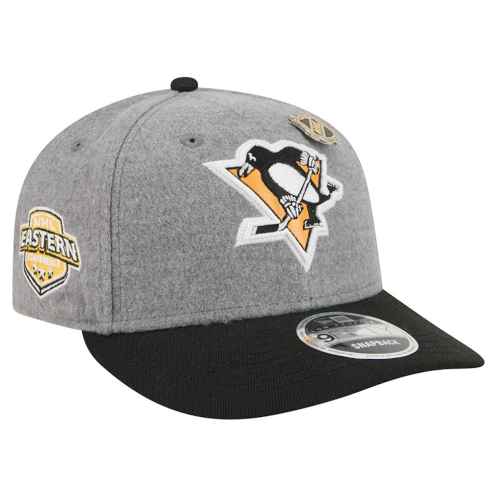 Pittsburgh Penguins New Era Wool Pin Low Profile 9FIFTY Snapback Hat - NHL Hats