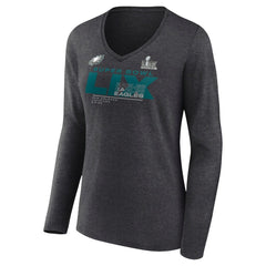 Philadelphia Eagles Women's Super Bowl LIX Quick Pass Long Sleeve V-Neck T-Shirt | NFL Near me