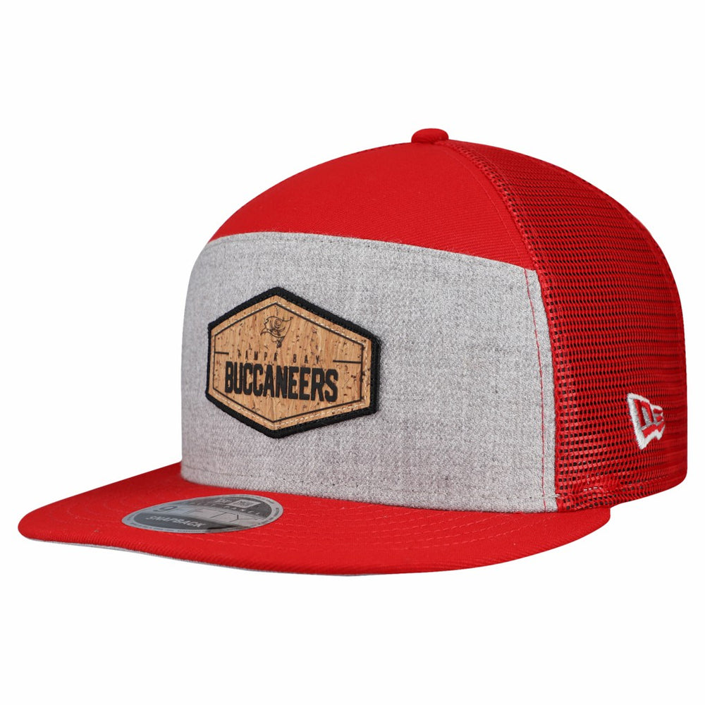 Tampa Bay Buccaneers Cork Split Panel 9FIFTY Trucker Snapback Hat | NFL Discount