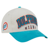 Miami Dolphins Throwback Two-Tone Sided Corduroy 9FORTY A-Frame Adjustable Hat | NFL Outlet