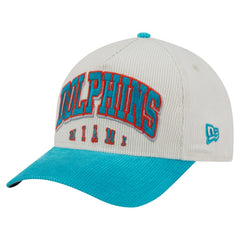 Miami Dolphins Throwback Two-Tone Sided Corduroy 9FORTY A-Frame Adjustable Hat | NFL Outlet