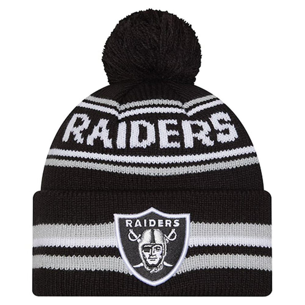 Las Vegas Raiders Youth Classic Cuffed Knit Hat with Pom | NFL Near me
