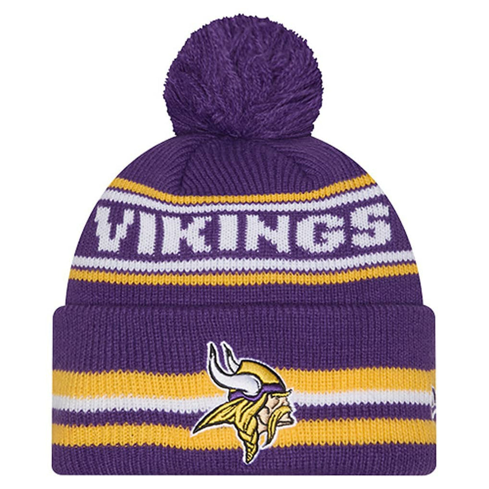 Minnesota Vikings Youth Classic Cuffed Knit Hat with Pom | NFL Sale