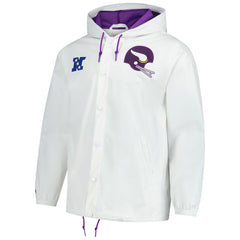 Minnesota Vikings Vintage Logo Coaches Full-Snap Hoodie Jacket | NFL US