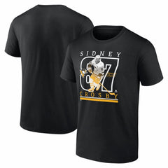 Sidney Crosby Pittsburgh Penguins Fanatics Authentic Stack Name & Number T-Shirt - NHL T-shirts