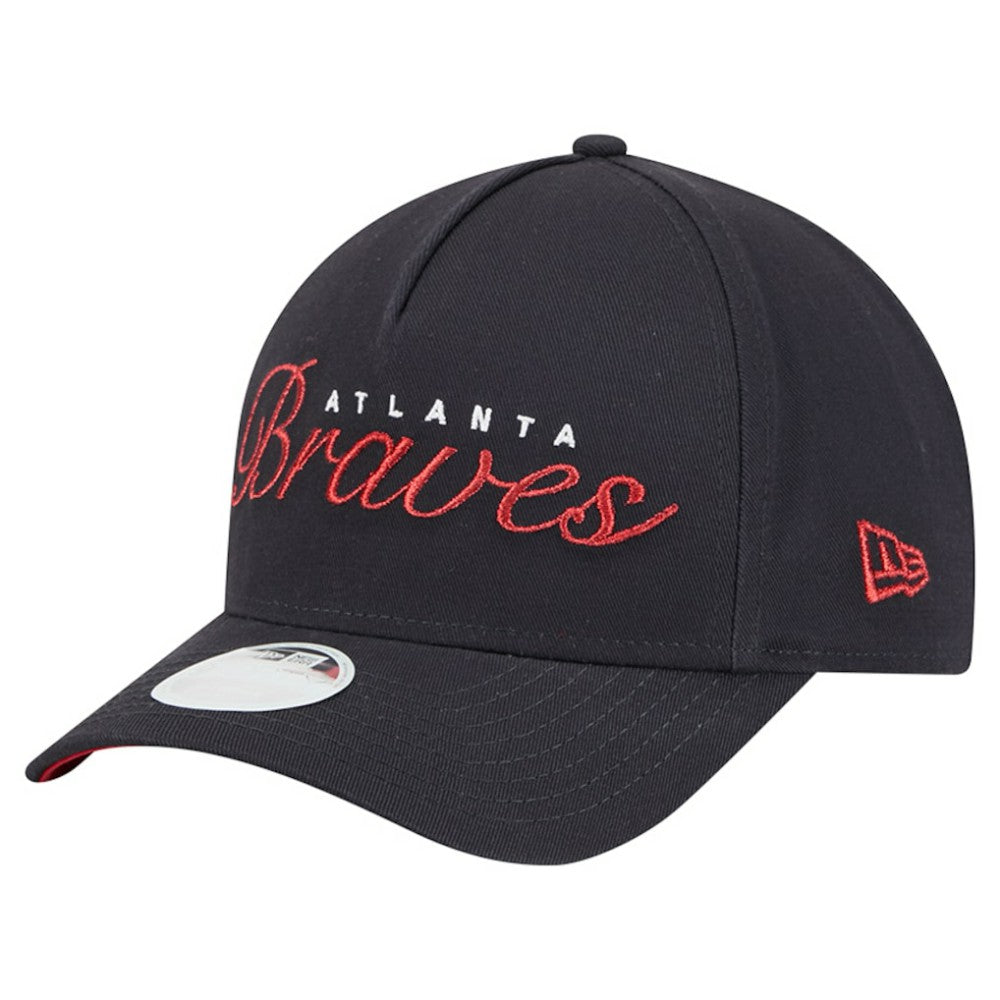 Atlanta Braves New Era Women's Metallic A-Frame 9FORTY Adjustable Hat - MLB Hats
