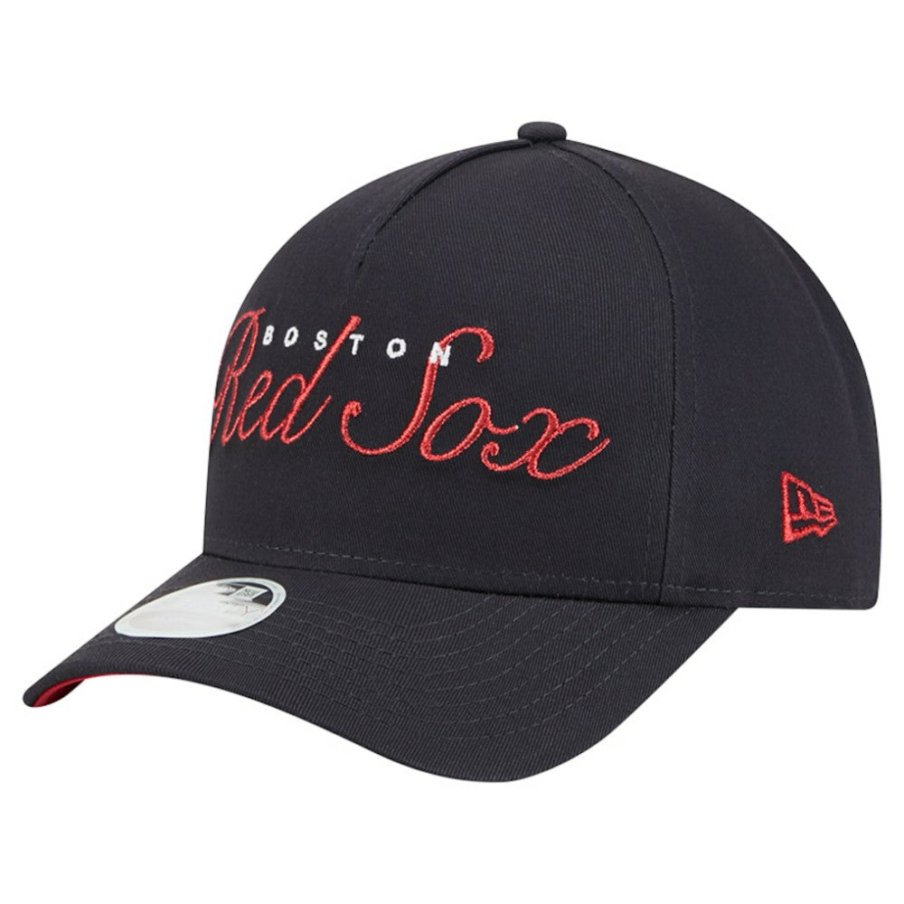 Boston Red Sox New Era Women's Metallic A-Frame 9FORTY Adjustable Hat - MLB Hats