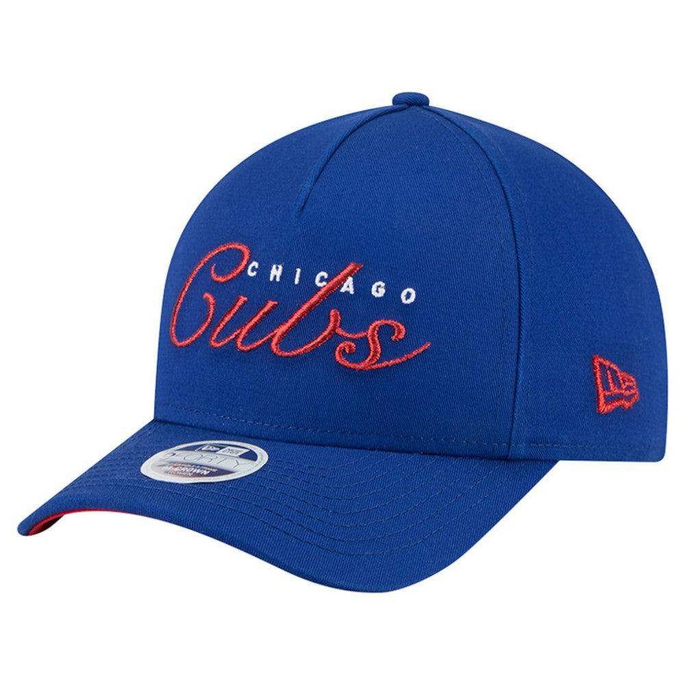 Chicago Cubs New Era Women's Metallic A-Frame 9FORTY Adjustable Hat - MLB Hats