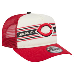 Cincinnati Reds New Era Banner A-Frame 9FIFTY Trucker Snapback Hat - MLB Hats