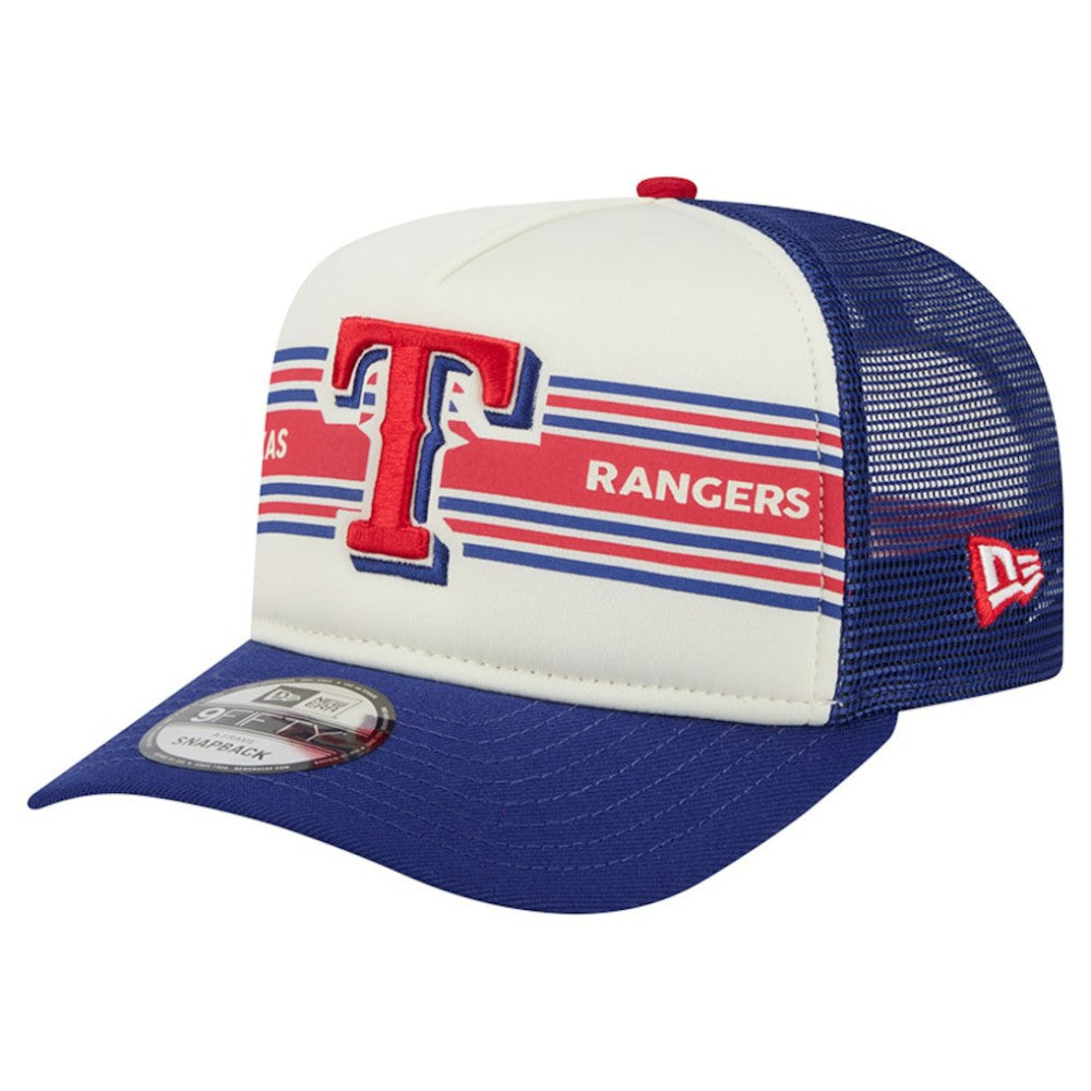 Texas Rangers New Era Banner A-Frame 9FIFTY Trucker Snapback Hat - MLB Hats