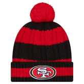 San Francisco 49ers Women's Braided Cuffed Knit Hat with Pom | NFL Online