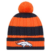 Denver Broncos Women's Braided Cuffed Knit Hat with Pom | NFL Sale