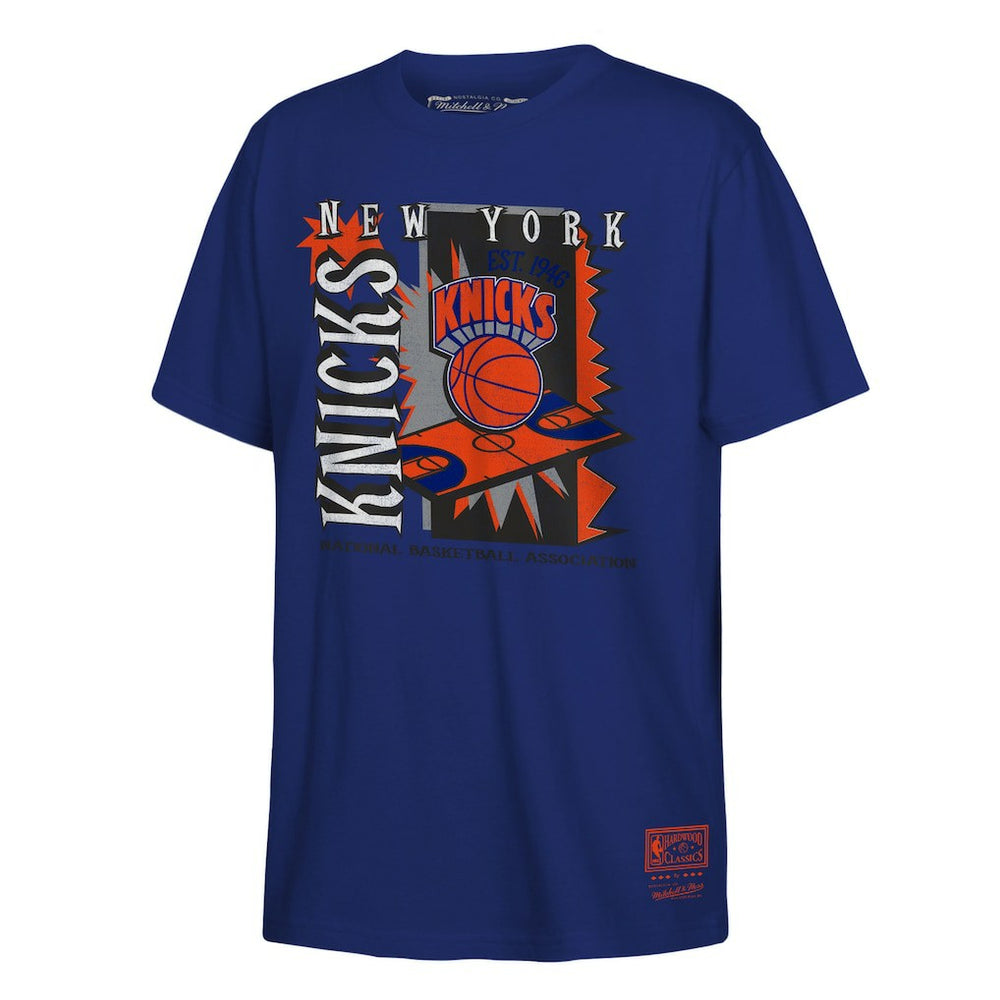 Blue New York Knicks Youth Retro '90s Poster T-Shirt | NBA
