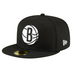 Black Brooklyn Nets 59FIFTY Fitted Hat | NBA