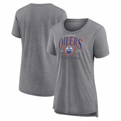 Edmonton Oilers Women's Reign Supreme Tri-Blend T-Shirt - NHL T-shirts