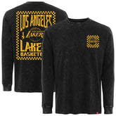 Black Los Angeles Lakers Sportiqe Men's Bono Long Sleeve T-Shirt | NBA