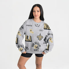 New Orleans Saints Gameday Couture Women's Always On Repeat Fleece Sweatshirt | NFL Online