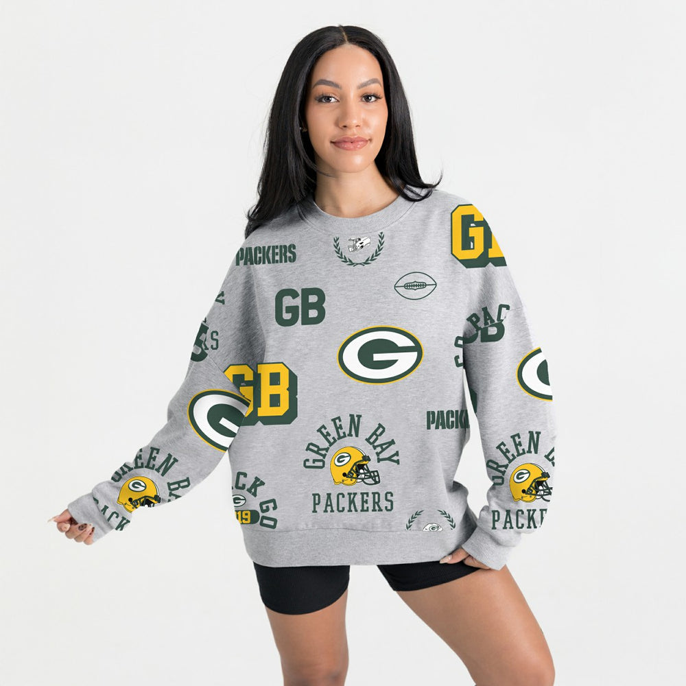Green Bay Packers Gameday Couture Women's Always On Repeat Fleece Sweatshirt | NFL New