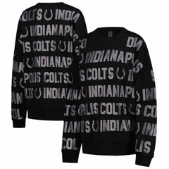 Indianapolis Colts Gameday Couture Women's Oversized Hype Era Rhinestone Text Sweatshirt | NFL Online