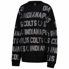 Indianapolis Colts Gameday Couture Women's Oversized Hype Era Rhinestone Text Sweatshirt | NFL Online