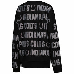 Indianapolis Colts Gameday Couture Women's Oversized Hype Era Rhinestone Text Sweatshirt | NFL Online