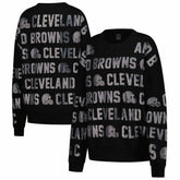Cleveland Browns Gameday Couture Women's Oversized Hype Era Rhinestone Text Sweatshirt | NFL US