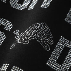 Detroit Lions Gameday Couture Women's Oversized Hype Era Rhinestone Text Sweatshirt | NFL New