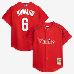 Ryan Howard Philadelphia Phillies Mitchell & Ness Cooperstown Collection Batting Practice Jersey – Red - MLB Jerseys