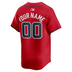 Atlanta Braves Nike Alternate Limited Custom Jersey - MLB Jerseys
