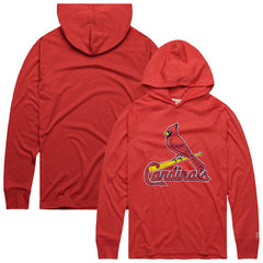 St. Louis Cardinals Homage Lightweight Raglan Tri-Blend Pullover Hoodie - MLB Hoodies