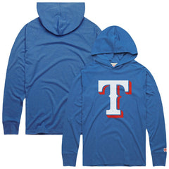 Texas Rangers Homage Lightweight Raglan Tri-Blend Pullover Hoodie - MLB Hoodies