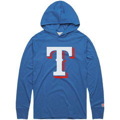 Texas Rangers Homage Lightweight Raglan Tri-Blend Pullover Hoodie - MLB Hoodies