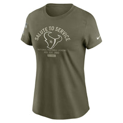 Houston Texans Women's 2025 Salute to Service Sideline T-Shirt | NFL Discount