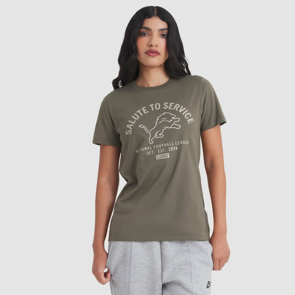 Detroit Lions Women's 2025 Salute to Service Sideline T-Shirt | NFL Online