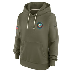 Miami Dolphins Women's 2025 Salute to Service Sideline Standard Issue Dri-FIT Hoodie | NFL Online