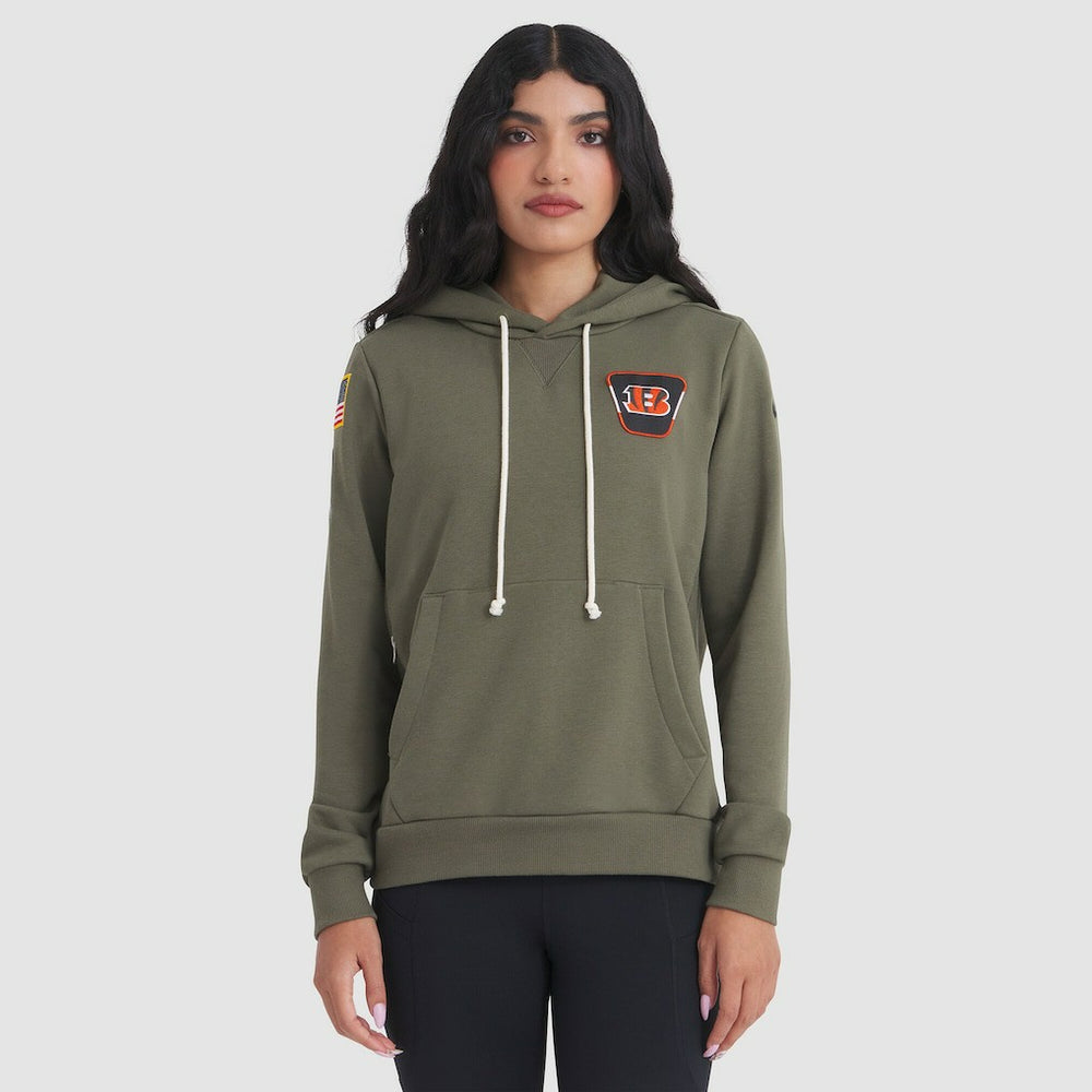 Cincinnati Bengals Women's 2025 Salute to Service Sideline Standard Issue Dri-FIT Hoodie | NFL Hot
