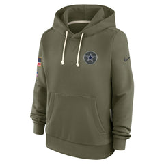 Dallas Cowboys Women's 2025 Salute to Service Sideline Standard Issue Dri-FIT Hoodie | NFL Sale