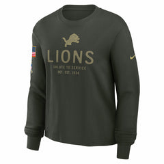 Detroit Lions Women's 2025 Salute to Service Sideline Dri-FIT Long Sleeve T-Shirt | NFL Hot