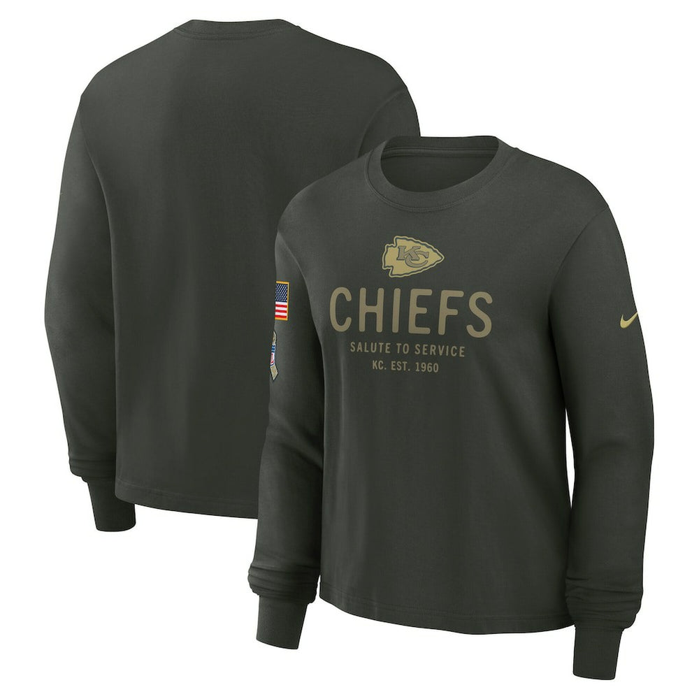 Kansas City Chiefs Women's 2025 Salute to Service Sideline Dri-FIT Long Sleeve T-Shirt | NFL Near me