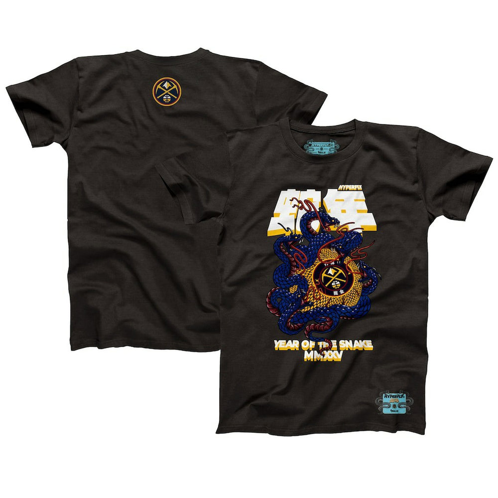 Heather Black Denver Nuggets NBALab x Hyperfly Unisex Year of the Snake Lunar New Year Collection T-Shirt sale | NBA