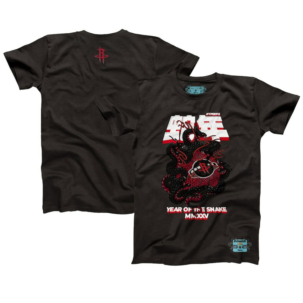 Heather Black Houston Rockets NBALab x Hyperfly Unisex Year of the Snake Lunar New Year Collection T-Shirt | NBA