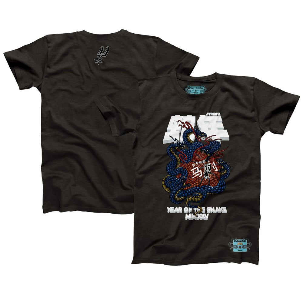 Heather Black San Antonio Spurs NBALab x Hyperfly Unisex Year of the Snake Lunar New Year Collection T-Shirt | NBA