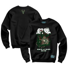 Black Milwaukee Bucks NBALab x Hyperfly Unisex Year of the Snake Lunar New Year Collection Sweatshirt | NBA