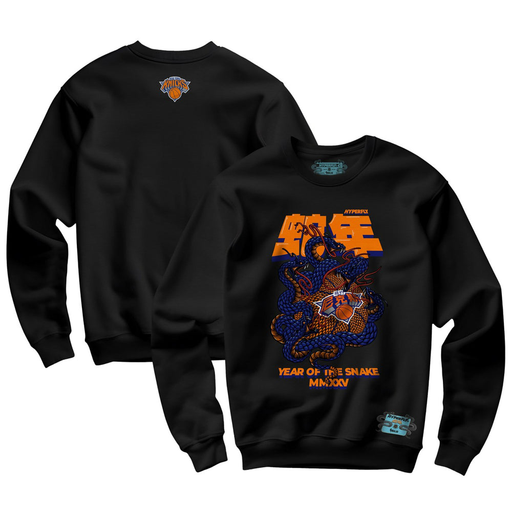 Black New York Knicks NBALab x Hyperfly Unisex Year of the Snake Lunar New Year Collection Sweatshirt | NBA