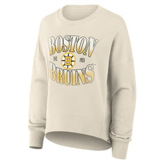 Boston Bruins Fanatics Women's Oversized Vintage Slice Pullover Sweatshirt - NHL Sweatshirts