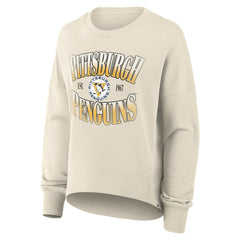 Pittsburgh Penguins Fanatics Women's Oversized Vintage Slice Pullover Sweatshirt - NHL Sweatshirts