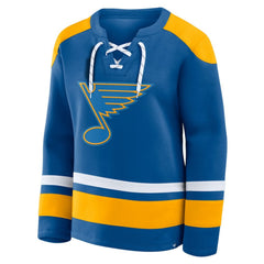 St. Louis Blues Fanatics Women's Icing Long Sleeve Lace Up Sweatshirt - NHL Sweatshirts