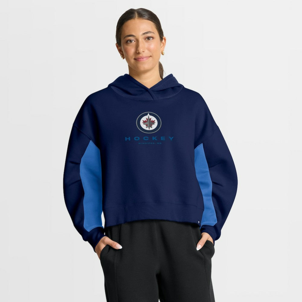 Winnipeg Jets Fanatics Women's Back Check Boxy Hoodie - NHL Hoodies